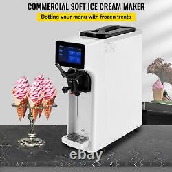 VEVOR Soft Serve Ice Cream Machine 10-20L/H Commercial Ice Cream Maker Tabletop