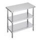 Vevor Stainless Steel Food Prep Table Commercial Kitchen Work Table 18x36