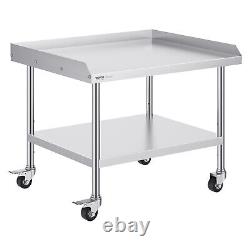 VEVOR Stainless Steel Work Table 30x36 Commercial Food Prep Table With 4 Casters