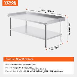 VEVOR Stainless Steel Work Table 30x60 Commercial Food Prep Table Restaurant