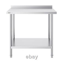 VEVOR Stainless Steel Work Table Commercial Kitchen Work Food Prep Table 24x36