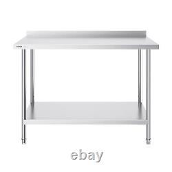 VEVOR Stainless Steel Work Table Commercial Kitchen Work Food Prep Table 24x48