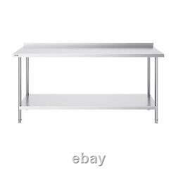 VEVOR Stainless Steel Work Table Commercial Kitchen Work Food Prep Table 24x72