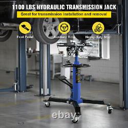 VEVOR Transmission Jack 1100 lbs 2-Stage Hydraulic High Lift Vertical Telescopic