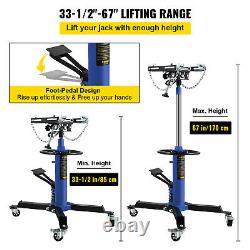 VEVOR Transmission Jack 1100 lbs 2-Stage Hydraulic High Lift Vertical Telescopic