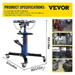 VEVOR Transmission Jack 1100 lbs 2-Stage Hydraulic High Lift Vertical Telescopic