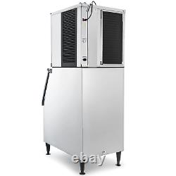 Vevor Air Cooled Commercial Ice Machine 550 lb/24h with 300 lb Large Storage Bin