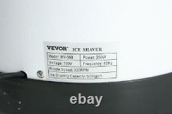 Vevor PBJBY-568 110V Commercial Electric Ice Shaver w 17.6lb Hopper White Black